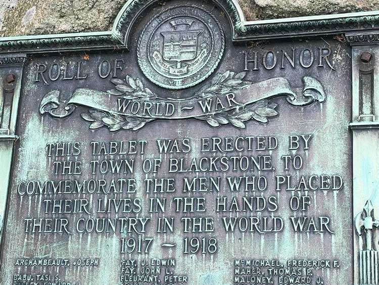 Boulder on Blackstone's Town Common - Close up shot