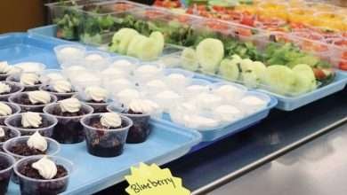 Blackstone Valley Tech healthy school meals - Blueberry crisp