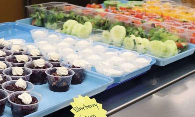 Blackstone Valley Tech healthy school meals - Blueberry crisp